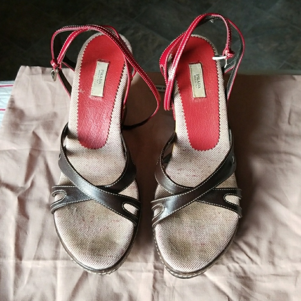 Prada wedge shoes